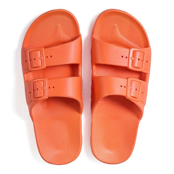 Anthropologie Shoes - Freedom Moses Double Strap Slide Sandals Orange 40